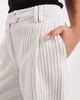 ASOS Petite ASOS DESIGN Petite slim leg pants in cord in cream-White - 2