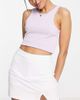 ASOS Petite ASOS DESIGN Petite split front tennis skort in white - 1