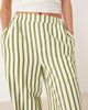 ASOS Petite ASOS DESIGN Petite straight leg seersucker pants in khaki stripe-Multi - 3