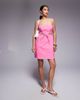 ASOS Petite ASOS DESIGN Petite structured cutout mini dress with bow in pink - 2