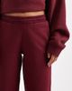 ASOS Petite ASOS DESIGN Petite ultimate cuffed brushback sweatpants in burgundy-Red - 4
