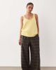 ASOS Petite ASOS DESIGN Petite washed check pants in brown check-Multi - 1