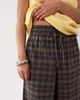 ASOS Petite ASOS DESIGN Petite washed check pants in brown check-Multi - 4