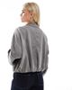 ASOS Petite ASOS DESIGN Petite washed ruched funnel neck jacket in charcoal-Gray - 4