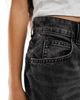 ASOS Petite ASOS DESIGN Petite wide leg dad jeans in washed black - 2