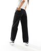 ASOS Petite ASOS DESIGN Petite wide leg dad jeans in washed black - 3