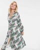 ASOS Petite ASOS DESIGN Petite wrap front smock midi dress in multi floral print-White - 1
