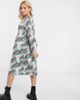 ASOS Petite ASOS DESIGN Petite wrap front smock midi dress in multi floral print-White - 2