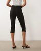 ASOS Tall ASOS DESIGN Tall bengaline high waist side split capri pants in black - 4