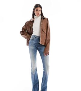 ASOS Tall ASOS DESIGN Tall bootcut jeans in mid wash-Blue