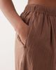 ASOS Tall ASOS DESIGN Tall Callie cheesecloth beach balloon pants in mocha-Brown - 3