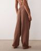 ASOS Tall ASOS DESIGN Tall Callie cheesecloth beach balloon pants in mocha-Brown - 4