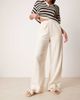ASOS Tall ASOS DESIGN Tall cheesecloth pull on pants with raw edge in buttermilk-White - 3