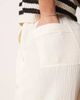ASOS Tall ASOS DESIGN Tall cheesecloth pull on pants with raw edge in buttermilk-White - 4