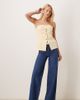 ASOS Tall ASOS DESIGN Tall clean wide leg jeans with front pockets in dark wash-Blue - 1