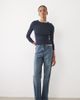 ASOS Tall ASOS DESIGN Tall comfort stretch straight leg jean in dark vintage wash-Blue - 1
