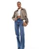 ASOS Tall ASOS DESIGN Tall comfort stretch straight leg jeans in authentic mid blue - 1