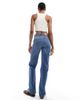 ASOS Tall ASOS DESIGN Tall comfort stretch straight leg jeans in authentic mid blue - 2