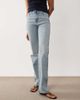 ASOS Tall ASOS DESIGN Tall comfort stretch straight leg jeans in lightwash-Blue - 3