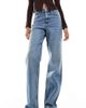 ASOS Tall ASOS DESIGN Tall comfort stretch straight leg jeans in mid blue - 1
