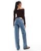 ASOS Tall ASOS DESIGN Tall comfort stretch straight leg jeans in mid blue - 4