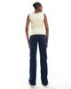 ASOS Tall ASOS DESIGN Tall comfort stretch straight leg jeans in rinse-Navy - 3