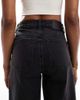 ASOS Tall ASOS DESIGN Tall comfort stretch straight leg jeans in washed black - 4