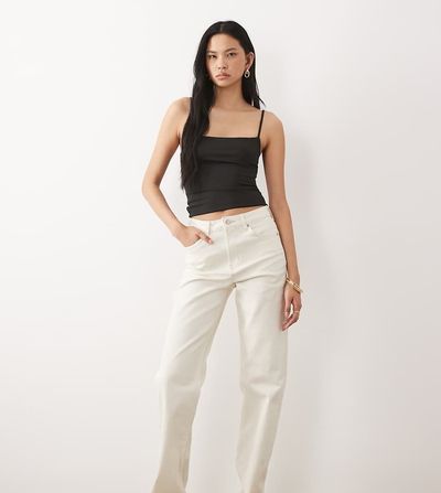 ASOS Tall ASOS DESIGN Tall comfort stretch straight leg jeans in white