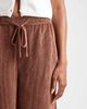 ASOS Tall ASOS DESIGN Tall corduroy barrel leg pull on pants in chocolate-Brown - 3
