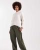 ASOS Tall ASOS DESIGN Tall corduroy cuffed hem wide leg pants in khaki green - 1