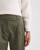 ASOS Tall ASOS DESIGN Tall corduroy cuffed hem wide leg pants in khaki green - 2