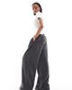 ASOS Tall ASOS DESIGN Tall corduroy wide leg pull on pants in gray - 1