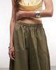 ASOS Tall ASOS DESIGN Tall cotton nylon blend pull on balloon pants in khaki-Green - 3