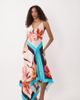 ASOS Tall ASOS DESIGN Tall deep cowl asymmetric open back maxi dress in scarf print-Multi - 1
