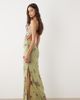 ASOS Tall ASOS DESIGN Tall ditsy embellished bias semi sheer chiffon maxi dress with open back in multi - 1