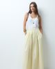 ASOS Tall ASOS DESIGN Tall elastic waist volume midi skirt in buttermilk-Yellow - 1
