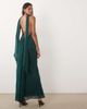 ASOS Tall ASOS DESIGN Tall floral embellished cami maxi dress with scarf in dark green - 2