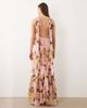 ASOS Tall ASOS DESIGN Tall halter maxi dress with scarf detail and ruffle hem in floral print-Multi - 2
