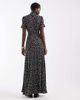 ASOS Tall ASOS DESIGN Tall high neck short sleeve spun maxi dress in mono spot print-MULTI - 3