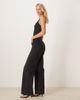 ASOS Tall ASOS DESIGN Tall high rise wide leg jeans with front pockets in black - 2