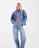 ASOS Tall ASOS DESIGN Tall high waist barrel leg jeans in light mid blue - 1