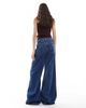 ASOS Tall ASOS DESIGN Tall high waist wide leg jeans in midwash blue - 2