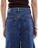 ASOS Tall ASOS DESIGN Tall high waist wide leg jeans in midwash blue - 4