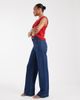 ASOS Tall ASOS DESIGN Tall high waist wide leg jeans with front pockets in dark wash blue-Navy - 2
