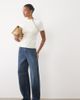ASOS Tall ASOS DESIGN Tall high waisted barrel leg jeans in dark wash blue-Navy - 1