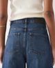 ASOS Tall ASOS DESIGN Tall high waisted barrel leg jeans in dark wash blue-Navy - 4