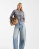 ASOS Tall ASOS DESIGN Tall high waisted barrel leg jeans in pale vintage wash-Blue - 1