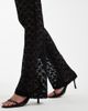 ASOS Tall ASOS DESIGN Tall lace sheer flare pants in black - 2