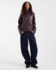 ASOS Tall ASOS DESIGN Tall leather look funnel track bomber jacket in chocolate plum-Brown - 2