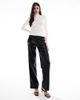 ASOS Tall ASOS DESIGN Tall leather look wide leg pants in black - 2
